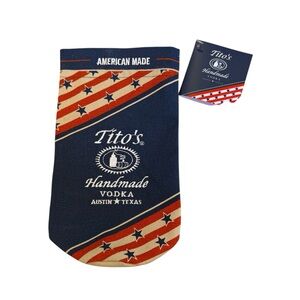 ✨5/$25 Tito's Vodka Commemorative Canvas Bottle Holder Sleeve Bag Embroidered ￼